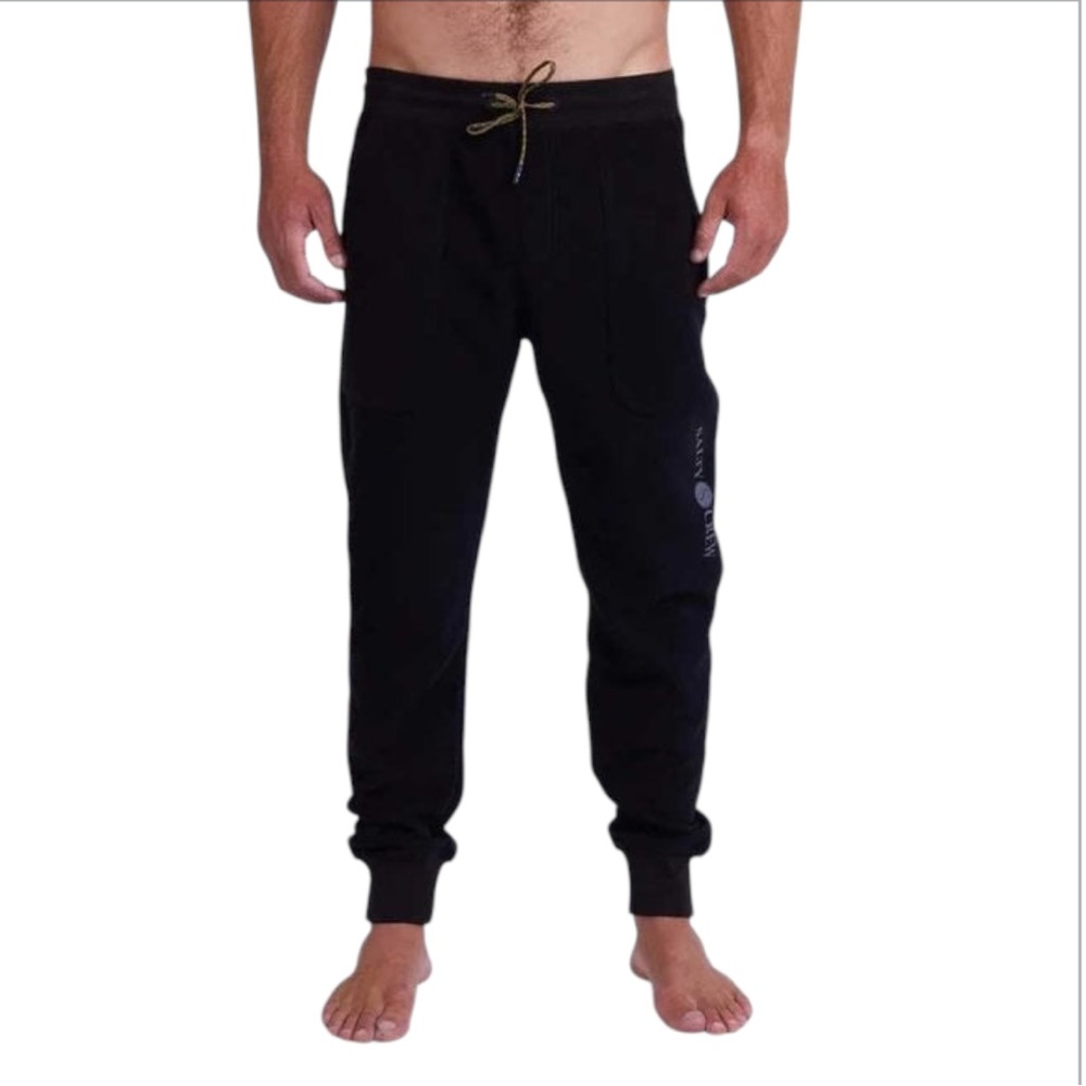 SALTY CREW men’s Edgewater Polar Fleece Pants Black
